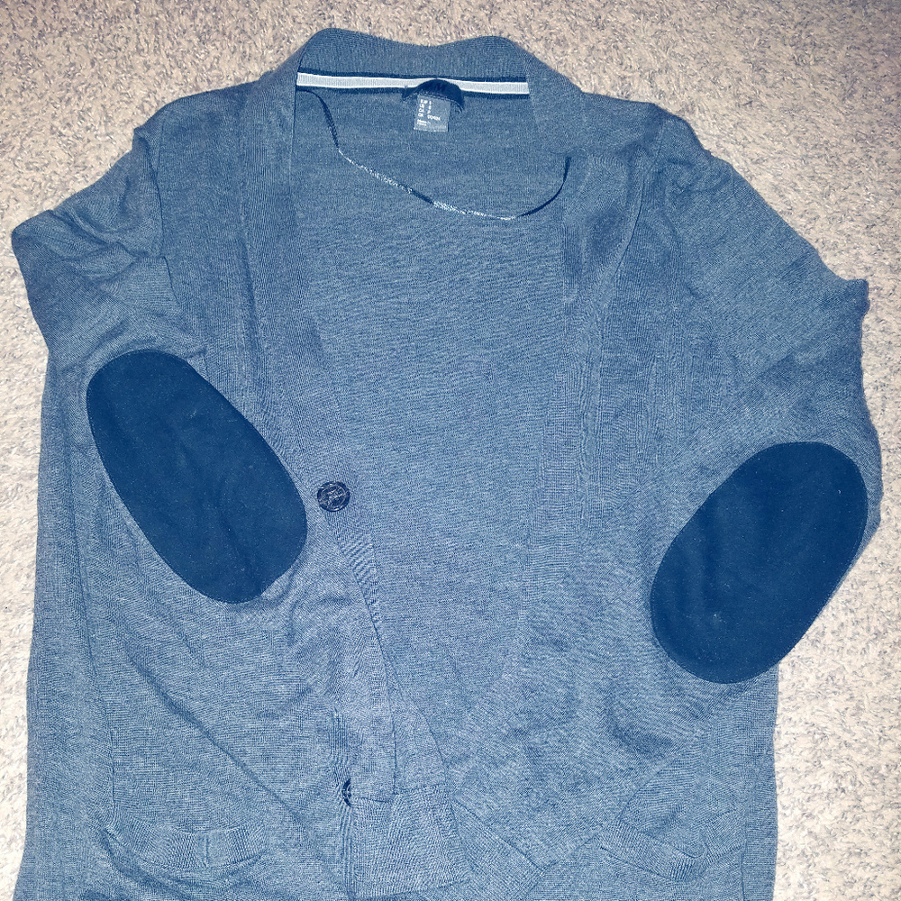 Gray Silk Cardigan